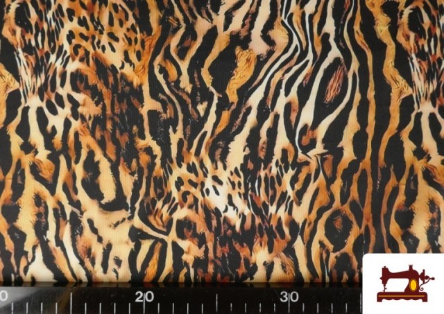 Comprar online Tela de Punto de Lycra Estampado Tigre Animal Print