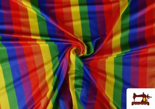 Venta online de Tela de Punto de Lycra Estampado  Arcoíris