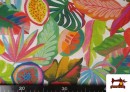 Comprar online Tela de Loneta Tropical Frutas Ancho 280cm