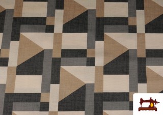 Tela de Loneta Abstracta Beige