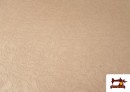 Comprar Tela de Antelina Punto  Beige Grabada con Flores