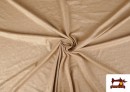 Venta online de Tela de Antelina Punto  Beige Grabada con Flores