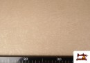 Tela de Antelina Punto  Beige Grabada con Flores