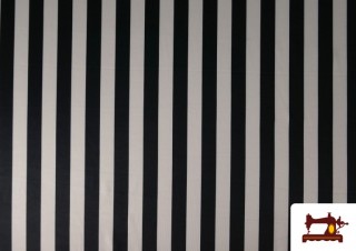 Comprar Tela de Punto Lycra Rayas Negras
