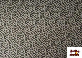 Tela de Loneta Estampado Leopardo Crudo 140 cms