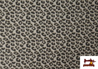 Venta de Tela de Loneta Estampado Leopardo Crudo 140 cms