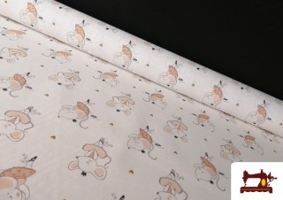 Tela de Algodón Estampado Ratones Ballet