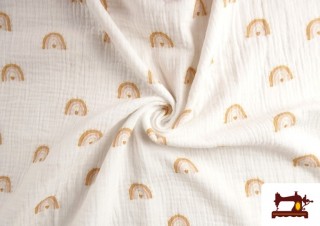 Comprar online Tela de Muselina Arcoíris Infantil