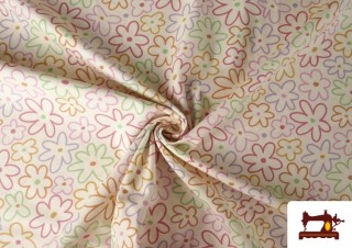 Venta online de Tela de Algodón Flores Multicolor