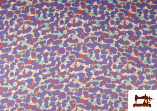 Tela de Viscosa Topos Lila