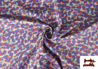 Venta online de Tela de Viscosa Topos Lila