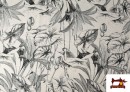Comprar Tela de Lino Viscosa Estampado Tropical