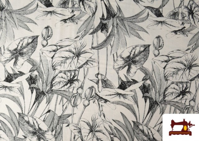 Comprar Tela de Lino Viscosa Estampado Tropical