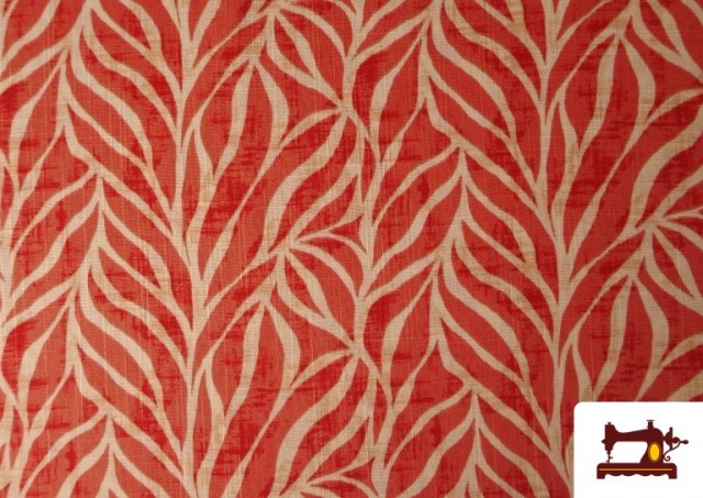 Venta de Tela de Viscosa Estampado Trenzado color Naranja