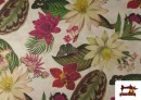 Comprar Tela de Loneta Flores Tropicales