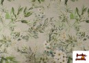 Tela de Tapicería Repelente al Agua Estampado Floral