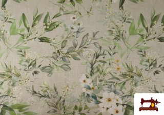 Tela de Tapicería Repelente al Agua Estampado Floral