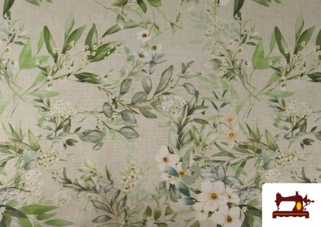 Tela de Tapicería Repelente al Agua Estampado Floral