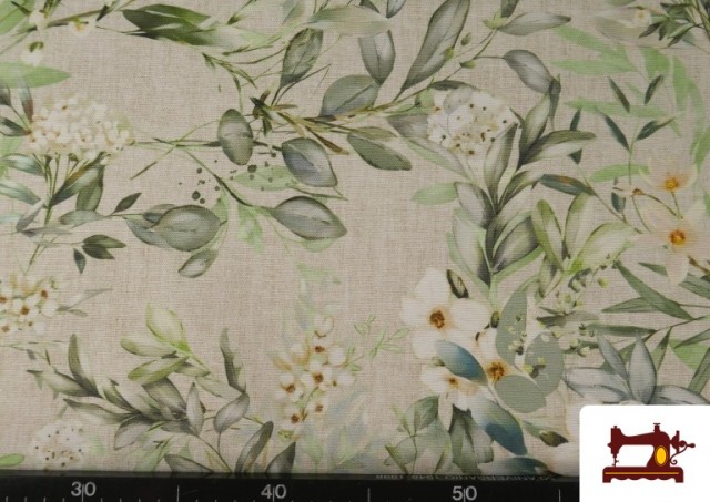 Tela de Tapicería Repelente al Agua Estampado Floral