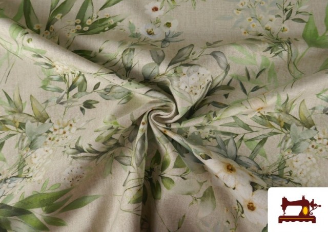 Tela de Tapicería Repelente al Agua Estampado Floral