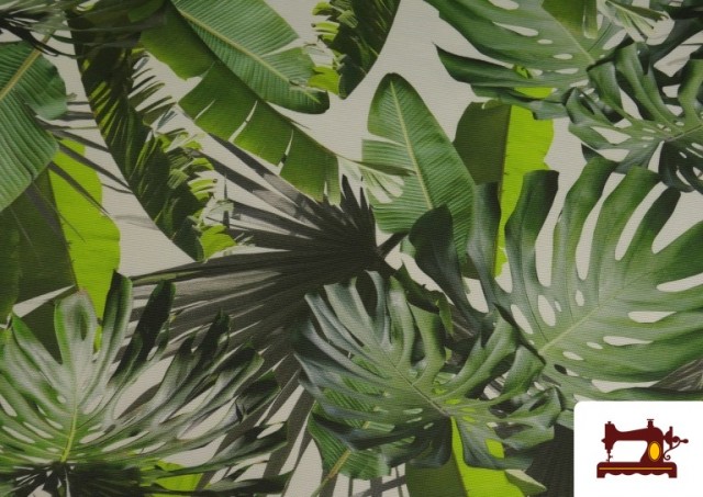 Venta online de Tela de Tapicería Repelente al Agua Estampado Tropical