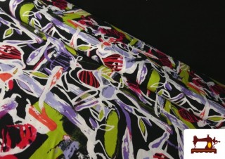 Tela de Viscosa Estampado Abstracto