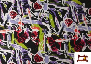 Comprar Tela de Viscosa Estampado Abstracto