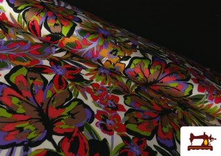 Comprar Tela de Viscosa Estampado Floral Tropical