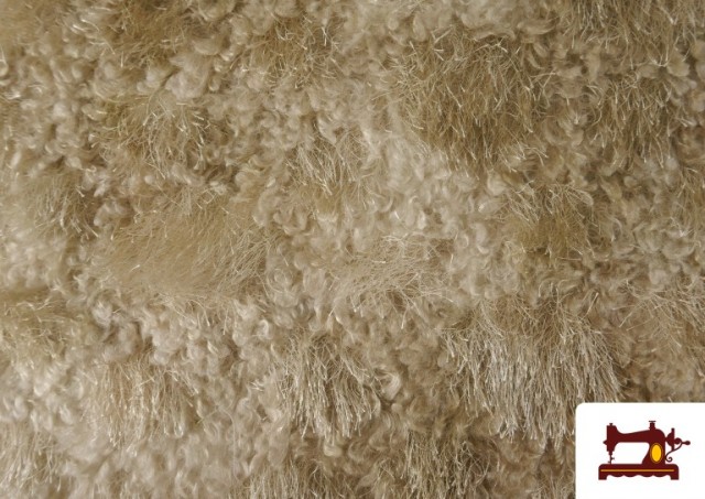 Venta de Tela Pelo Fantasía Caracollillo  Crudo