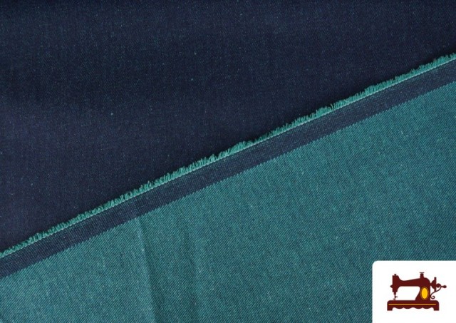 Tela Tejana Reversible de Colores color Azul