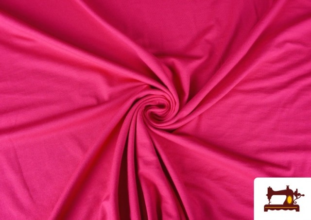 Venta online de Tela de Punto Viscosa Liso de Colores color Fucsia
