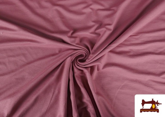 Tela de Punto Viscosa Liso de Colores color Rosa matices