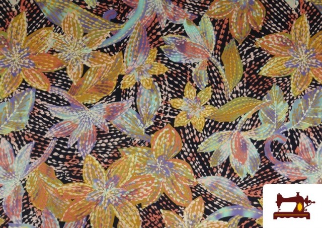 Venta de Tela de Punto Viscosa Estampada Floral