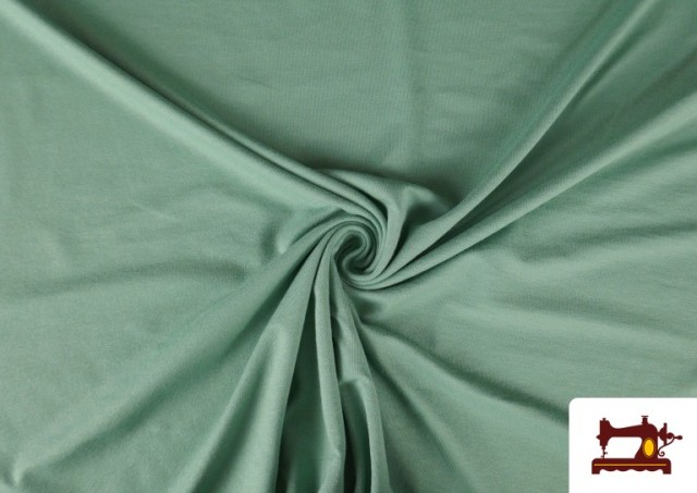 Comprar Tela de Punto Viscosa Liso de Colores color Verde mar