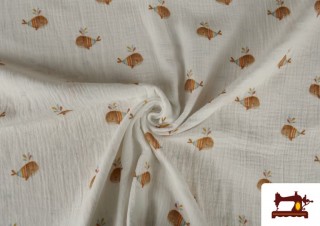 Comprar Tela de Muselina de Algodón Ballenas Infantil