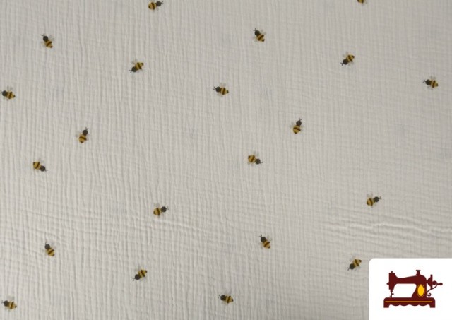 Comprar Tela de Muselina Abejas Infantil