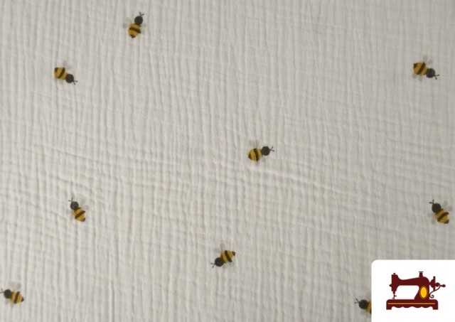 Venta de Tela de Muselina Abejas Infantil