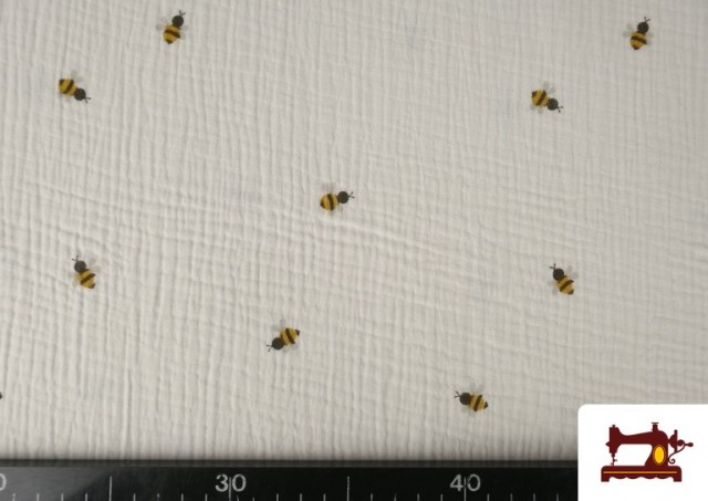 Comprar online Tela de Muselina Abejas Infantil