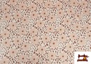 Tela de Punto de Camiseta Floral Animal Print