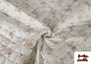 Venta online de Tela Acolchada de Algodón de  Colores Pastel con Ratones Bailarinas