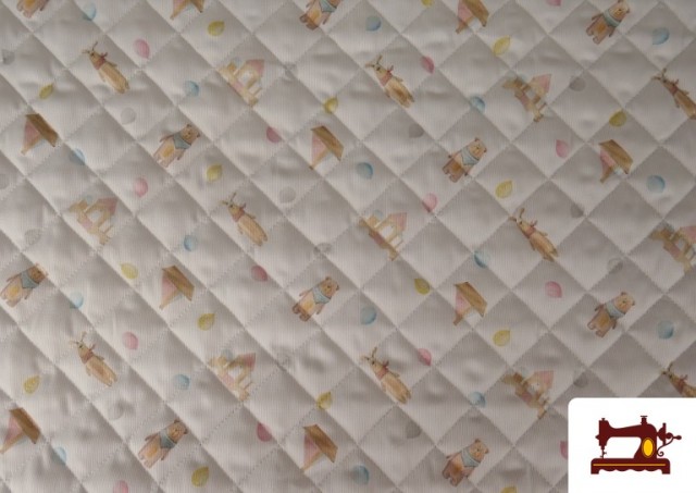 Comprar Tela Acolchada infantil de Pique de Algodón Estampado de Bebé