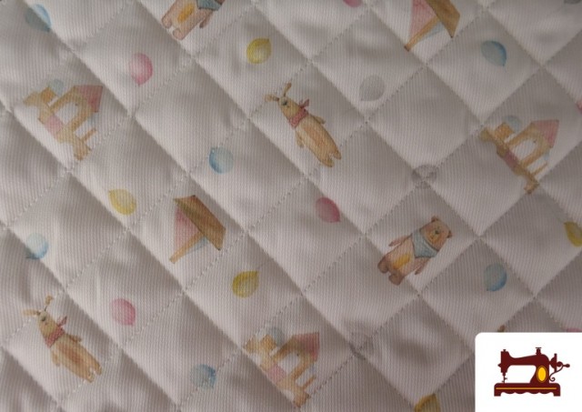 Venta de Tela Acolchada infantil de Pique de Algodón Estampado de Bebé