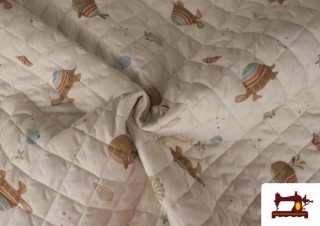 Comprar online Tela Acolchada Infantil de Algodón Ballenas y Tortugas