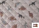 Venta de Tela Acolchada Infantil de Algodón  Estampada  con Dinosaurios de Colores