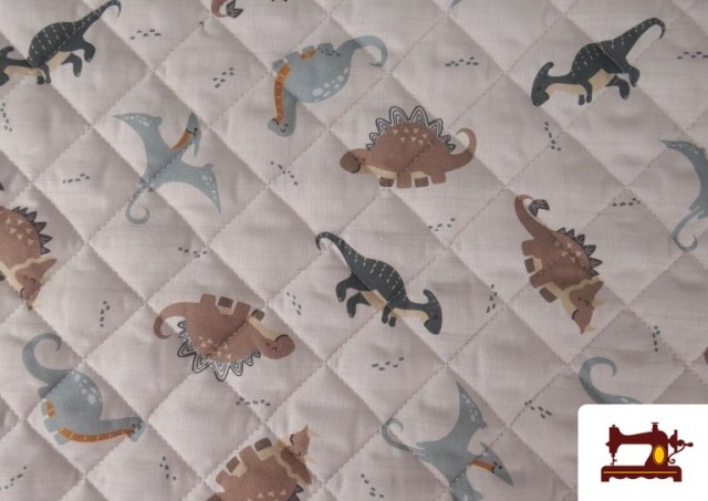 Venta de Tela Acolchada de Algodón Dinosaurios