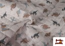 Venta online de Tela Acolchada de Algodón Dinosaurios