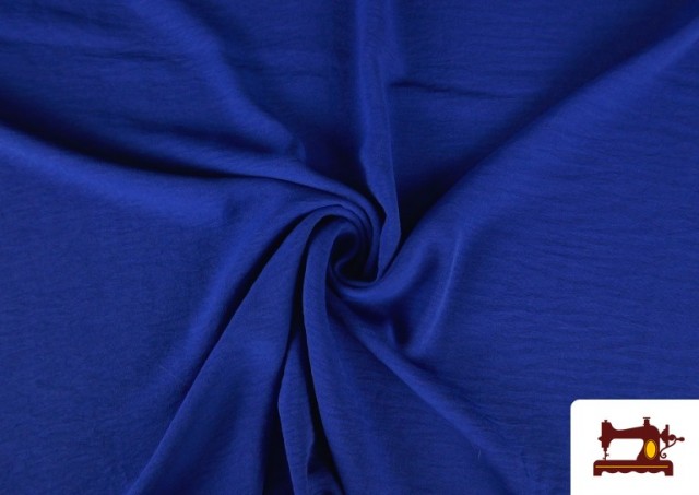 Comprar Tela Arrugada Para Vestuario de Verano Colores Lisos color Azulón