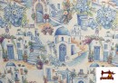 Comprar online Tela de Gobelino Estampado Grecia