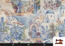 Venta online de Tela de Gobelino Estampado Grecia