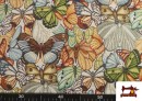 Comprar online Tela de Gobelino Tejido con Dibujos  de Mariposas Multicolor